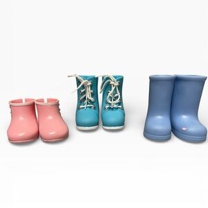 Our Generation Doll Shoes Accessories Lot Boots Lace Up Pink Blue Teal 18" Dolls